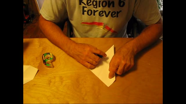 Mike marking the cut on the folded wing