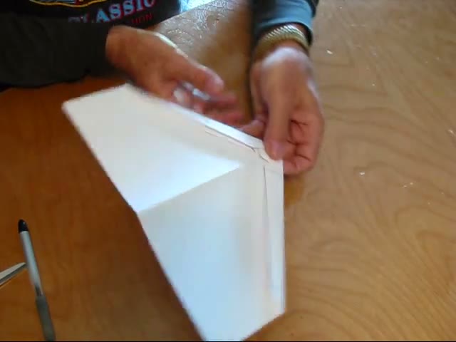 Both second folds done; the wing is a wide chevron